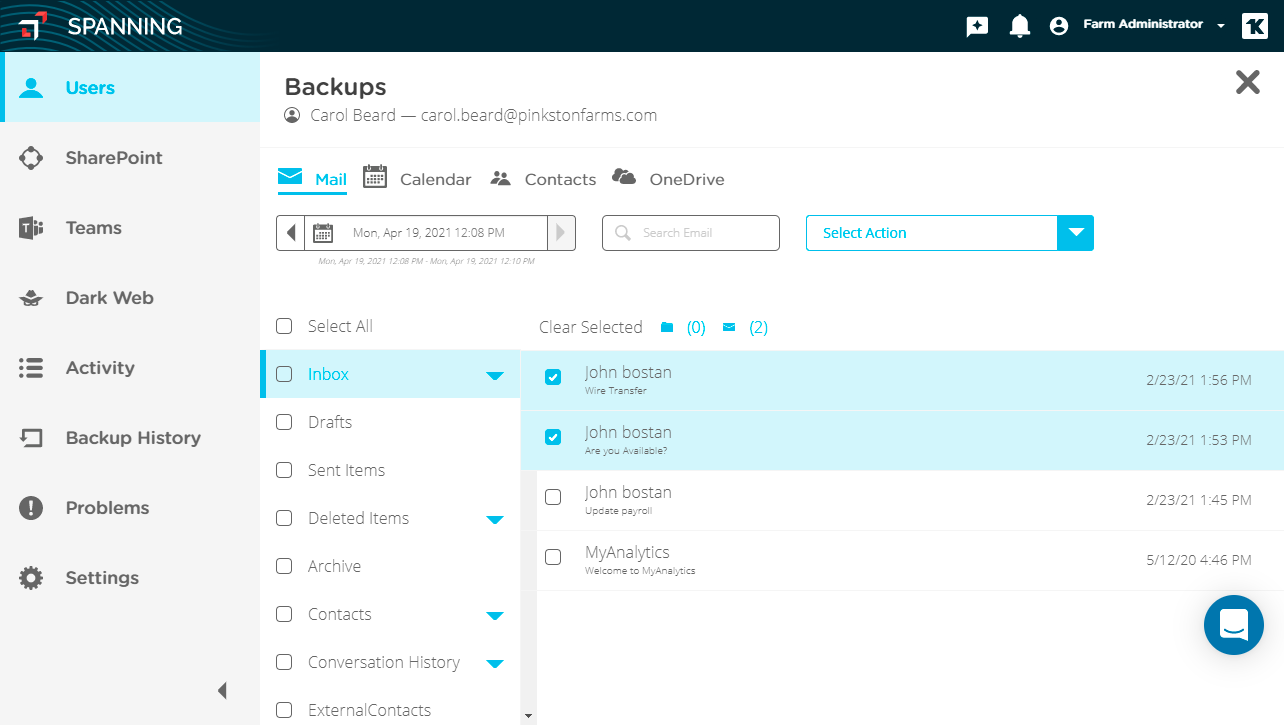 How do I restore Office 365 Mail? – Spanning