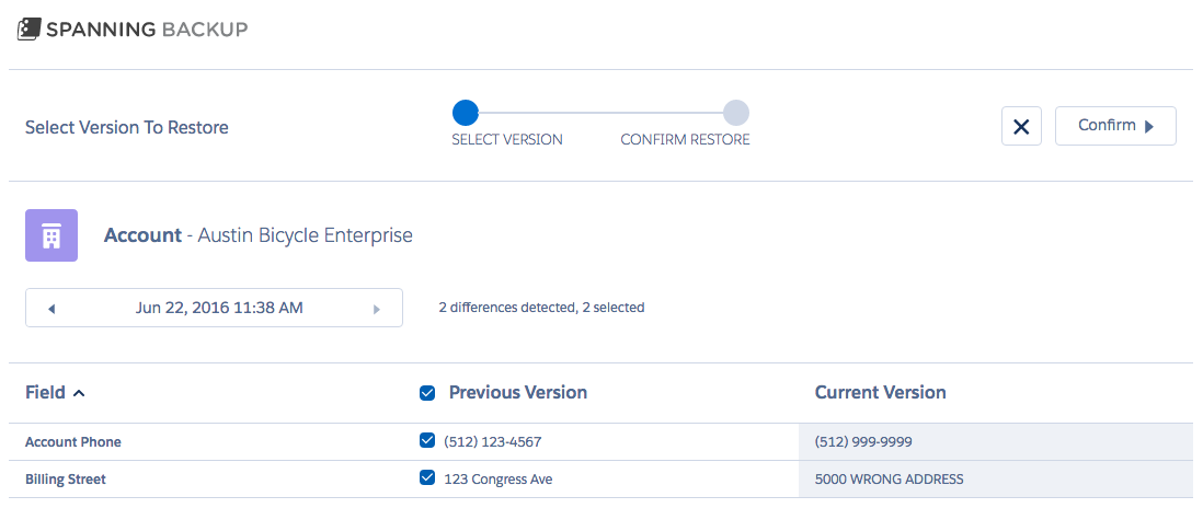 How Do I Restore Data Back Into Salesforce Spanning 6496